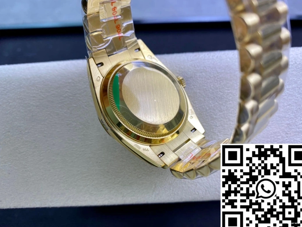 Gold EW Day-Date M128238-0069 Factory Green Gradual Yellow Dial Rolex 0223